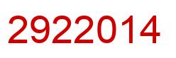 Número 2922014 imagen rojo