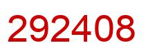 Número 292408 imagen rojo