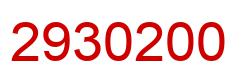Number 2930200 red image