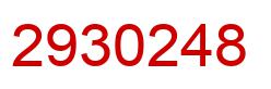 Number 2930248 red image