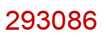 Number 293086 red image