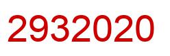 Number 2932020 red image
