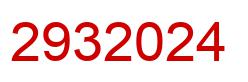 Number 2932024 red image
