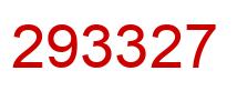 Number 293327 red image