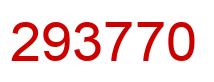 Number 293770 red image