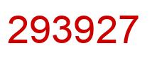 Number 293927 red image