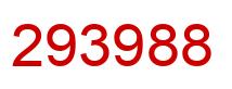 Number 293988 red image