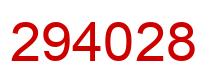 Number 294028 red image