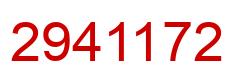 Number 2941172 red image
