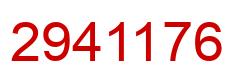 Number 2941176 red image