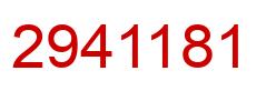 Number 2941181 red image