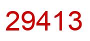Number 29413 red image
