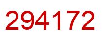 Number 294172 red image