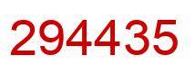 Number 294435 red image