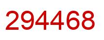 Number 294468 red image