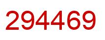 Número 294469 imagen rojo