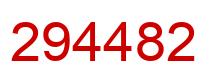 Número 294482 imagen rojo