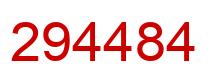 Número 294484 imagen rojo