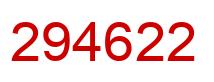 Number 294622 red image