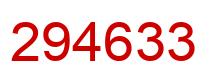 Number 294633 red image