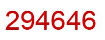 Número 294646 imagen rojo