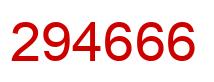 Number 294666 red image