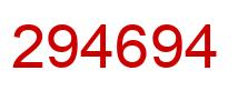 Number 294694 red image