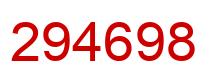 Number 294698 red image