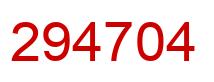 Number 294704 red image