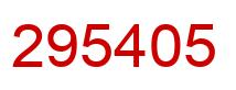 Número 295405 imagen rojo