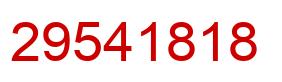 Number 29541818 red image