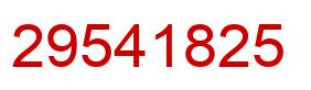 Número 29541825 imagen rojo