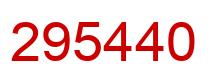 Number 295440 red image
