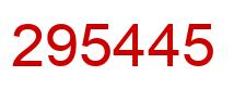 Número 295445 imagen rojo