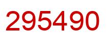 Número 295490 imagen rojo
