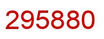 Number 295880 red image