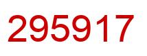 Number 295917 red image
