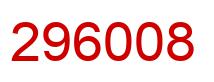Number 296008 red image