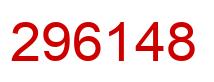 Number 296148 red image