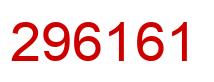 Number 296161 red image