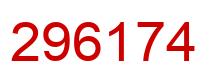 Number 296174 red image