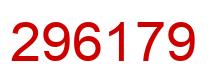 Number 296179 red image