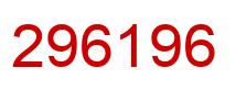 Number 296196 red image