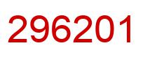 Number 296201 red image