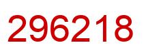 Number 296218 red image