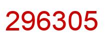 Number 296305 red image