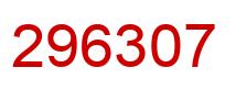 Number 296307 red image