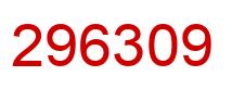 Number 296309 red image