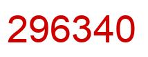 Number 296340 red image