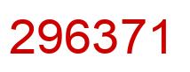 Number 296371 red image